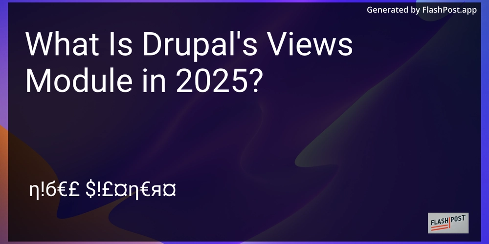 What Is Drupal's Views Module in 2025?