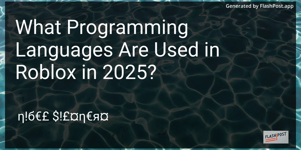 What Programming Languages Are Used in Roblox in 2025?