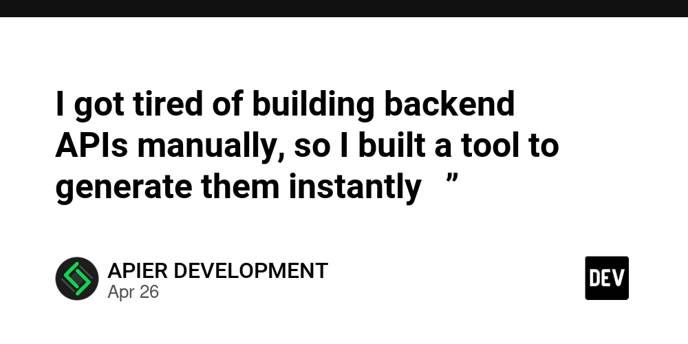 I got tired of building backend APIs manually, so I built a tool to generate them instantly