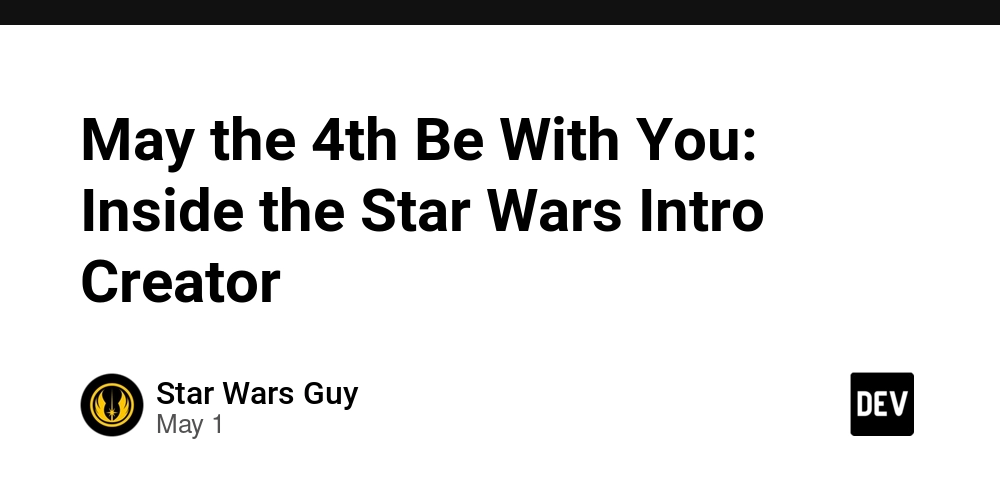 May the 4th Be With You: Inside the Star Wars Intro Creator