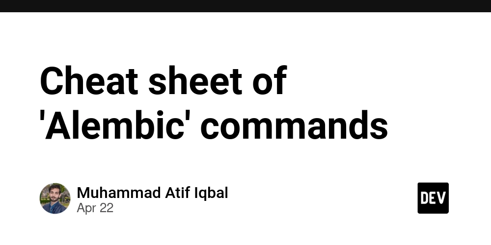 Cheat sheet of 'Alembic' commands
