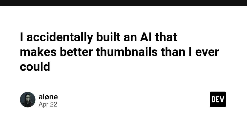 I accidentally built an AI that makes better thumbnails than I ever could