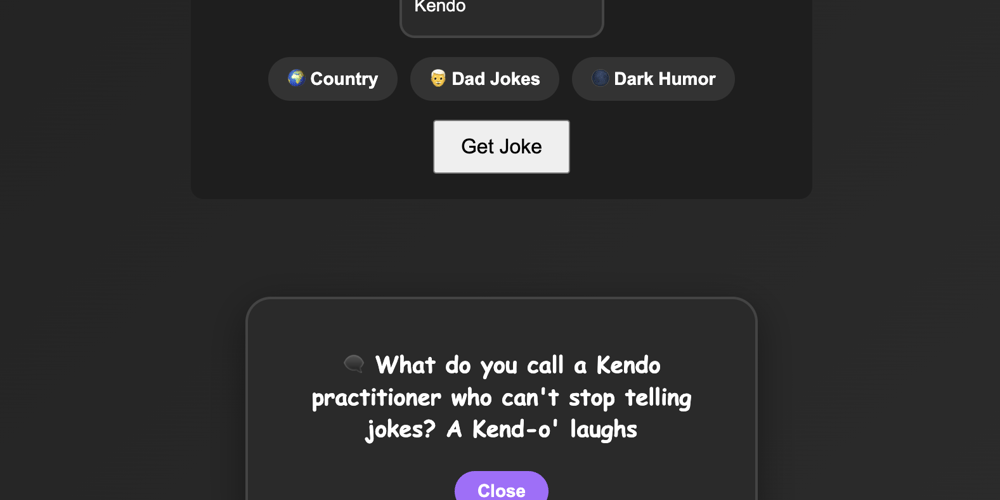 JokeGene: A Playful AI-Powered Joke App Built with KendoReact