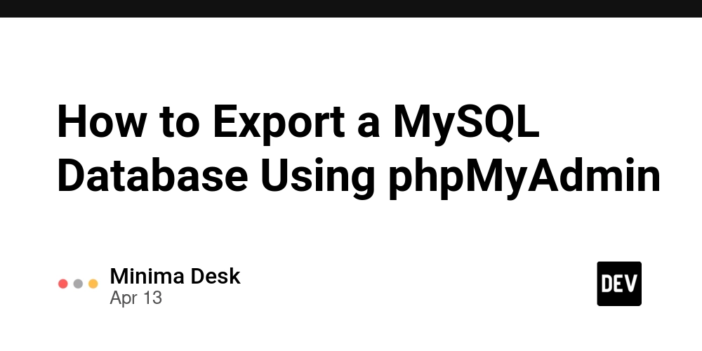 How to Export a MySQL Database Using phpMyAdmin