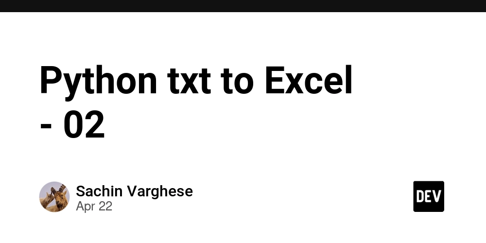 Python txt to Excel - 02