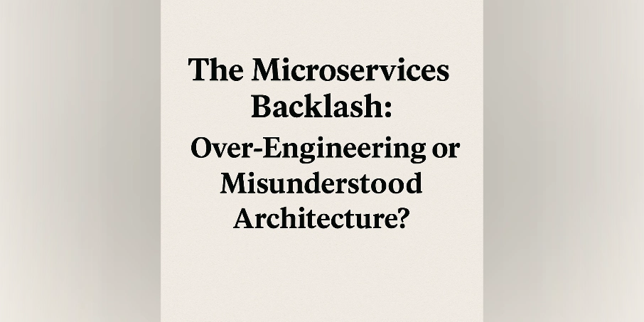 The Microservices Backlash: Over-Engineering or Misunderstood Architecture?