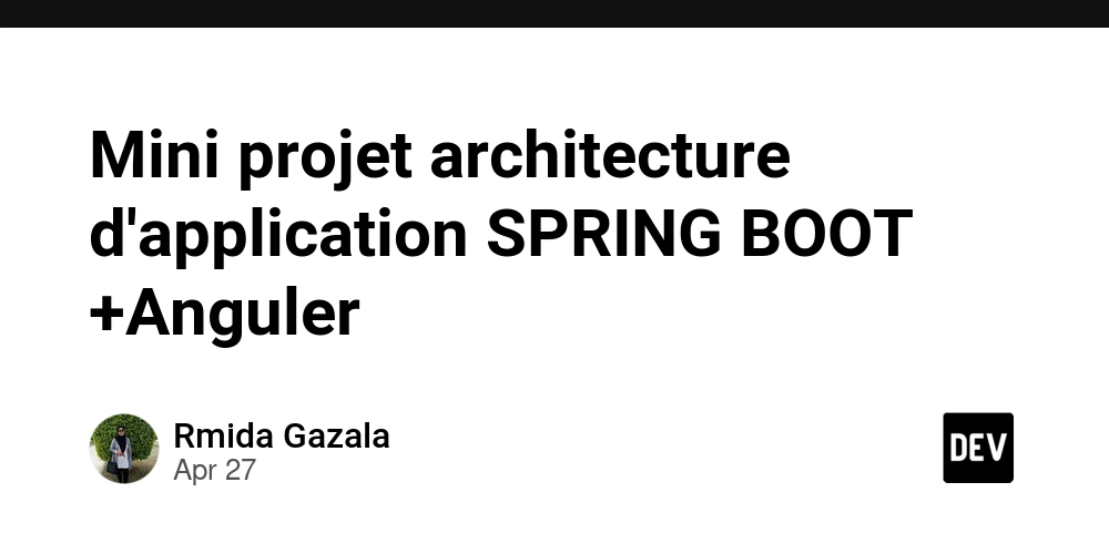 Mini projet architecture d'application SPRING BOOT +Anguler