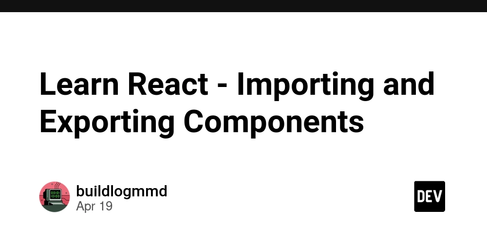 Learn React - Importing and Exporting Components
