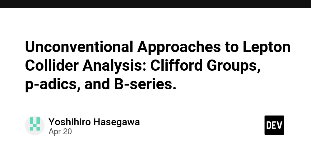 Unconventional Approaches to Lepton Collider Analysis: Clifford Groups, p-adics, and B-series.