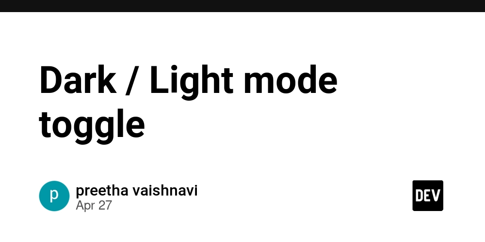 Dark / Light mode toggle