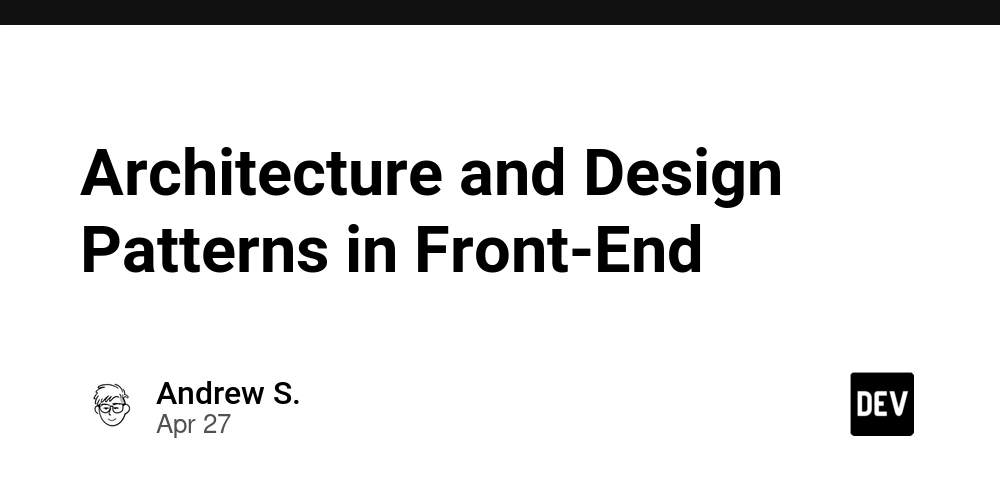 Architecture and Design Patterns in Front-End