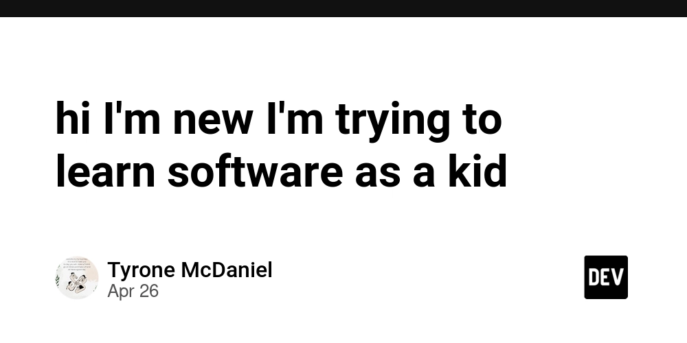 hi I'm new I'm trying to learn software as a kid