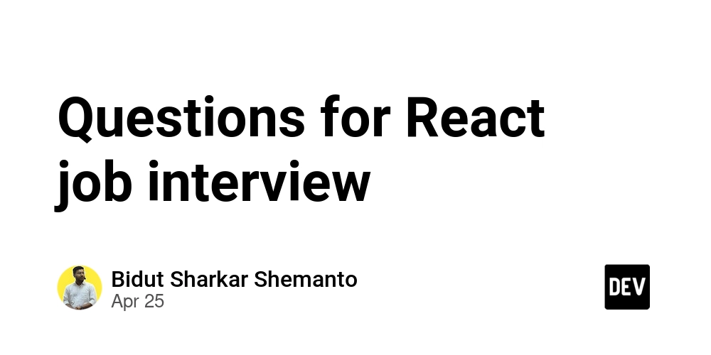 Questions for React job interview