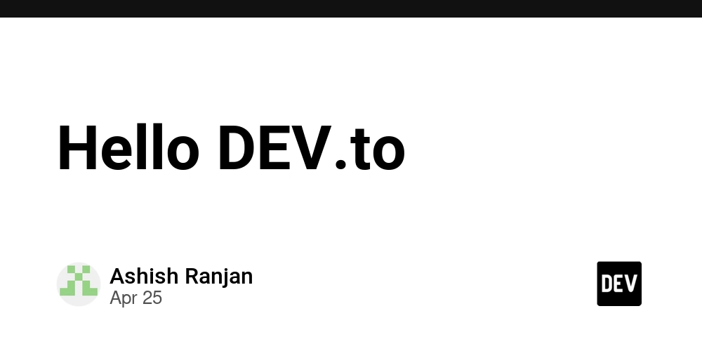 Hello DEV.to