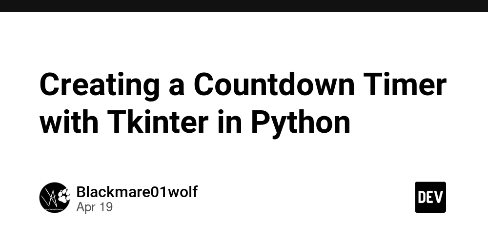 Creating a Countdown Timer with Tkinter in Python