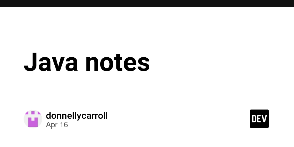 Java notes