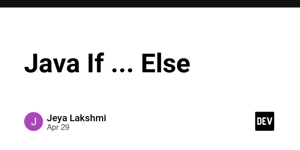 Java If ... Else