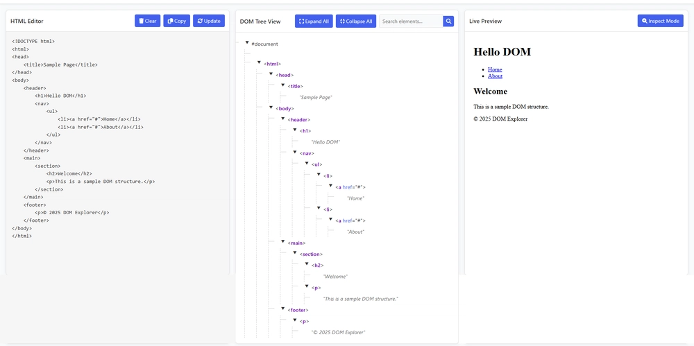 Unraveling the Web: The Story Behind Our Live DOM Tree Viewer