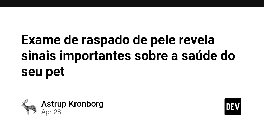 Exame de raspado de pele revela sinais importantes sobre a saúde do seu pet