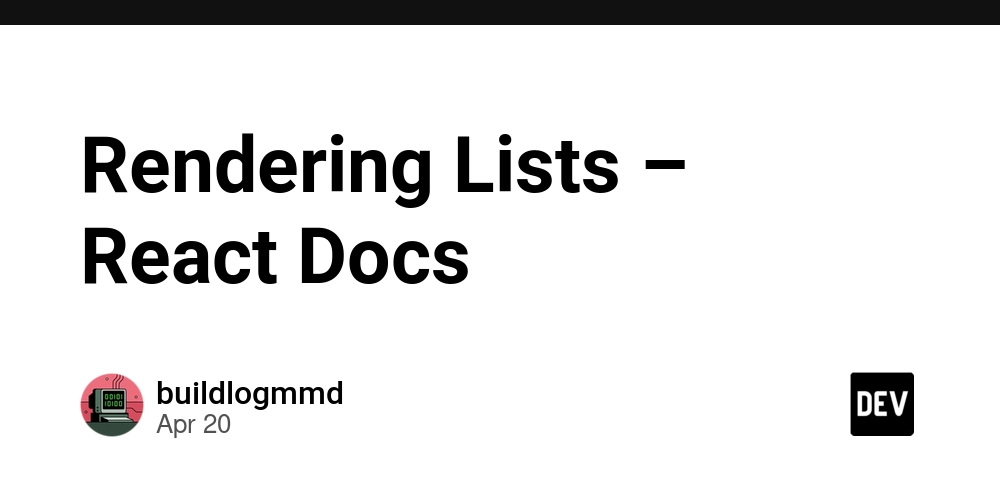 Rendering Lists – React Docs