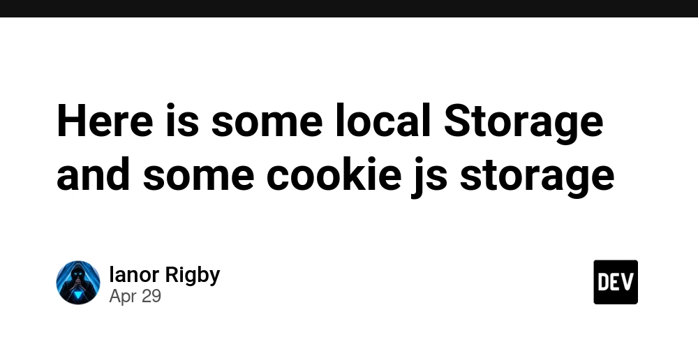 Here is some local Storage and some cookie js storage