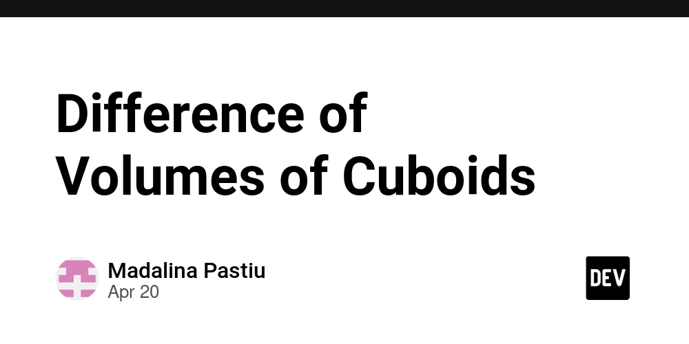 Difference of Volumes of Cuboids