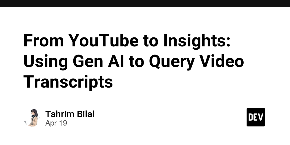 From YouTube to Insights: Using Gen AI to Query Video Transcripts