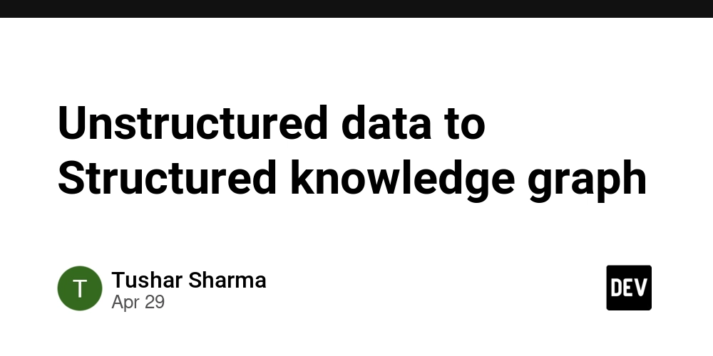 Unstructured data to Structured knowledge graph