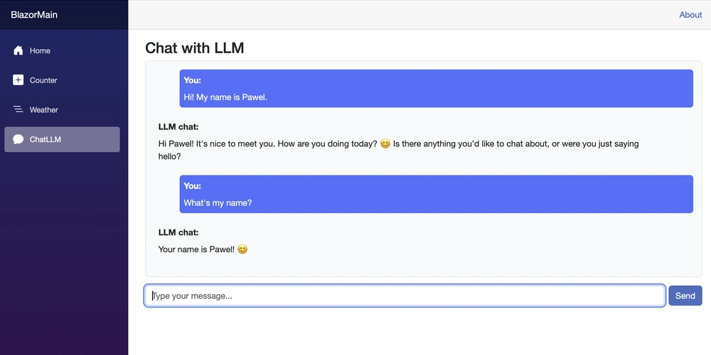Build a Local ChatGPT-like App with Blazor and MaIN.NET – Part 2: Adding conversation history.