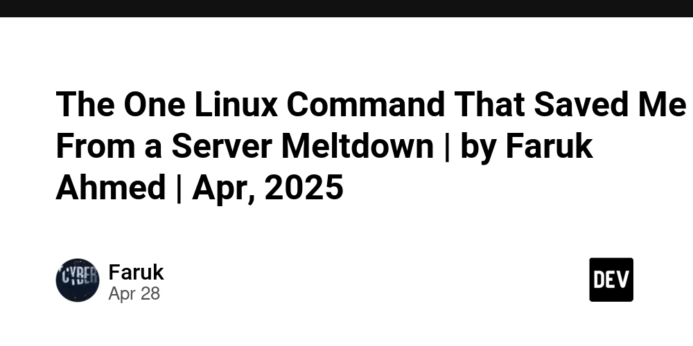 The One Linux Command That Saved Me From a Server Meltdown | by Faruk Ahmed | Apr, 2025