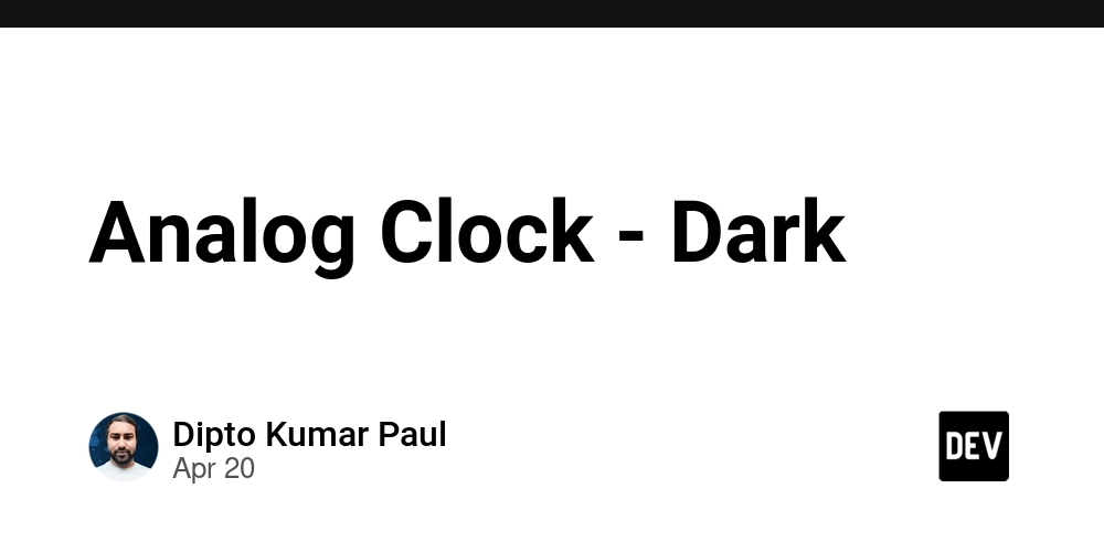 Analog Clock - Dark