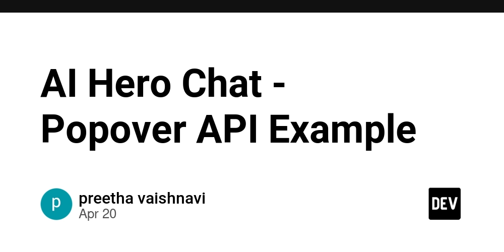 AI Hero Chat - Popover API Example