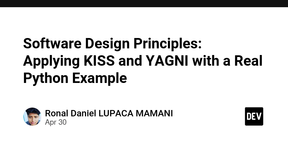 Software Design Principles: Applying KISS and YAGNI with a Real Python Example