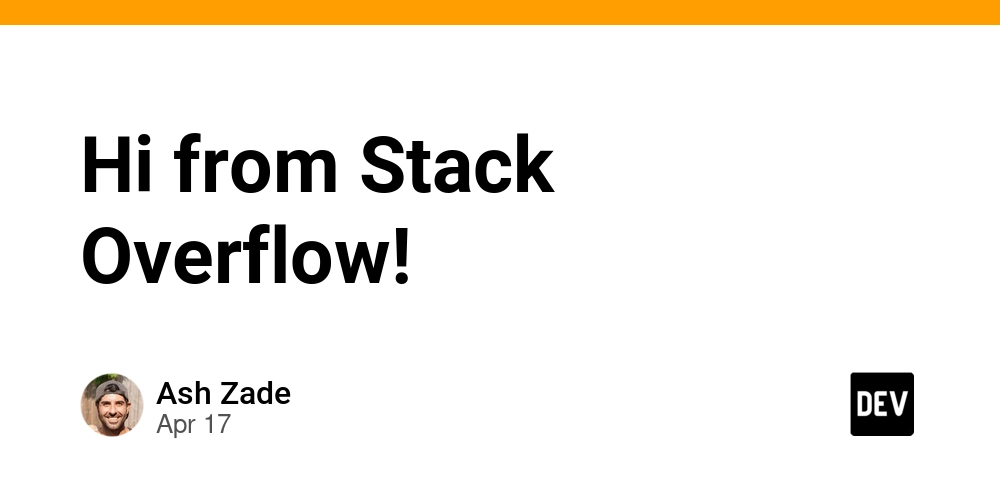 Hi from Stack Overflow!