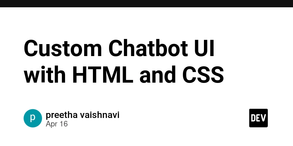 Custom Chatbot UI with HTML and CSS