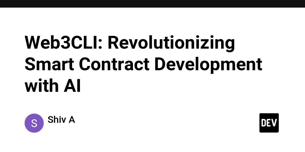 Web3CLI: Revolutionizing Smart Contract Development with AI