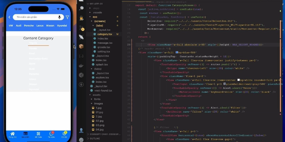 ✨ [9] - Fixed Header with Search in Navigation | React Native Expo