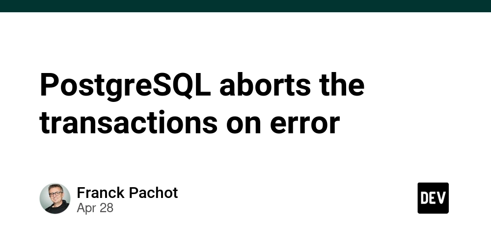 PostgreSQL aborts the transactions on error