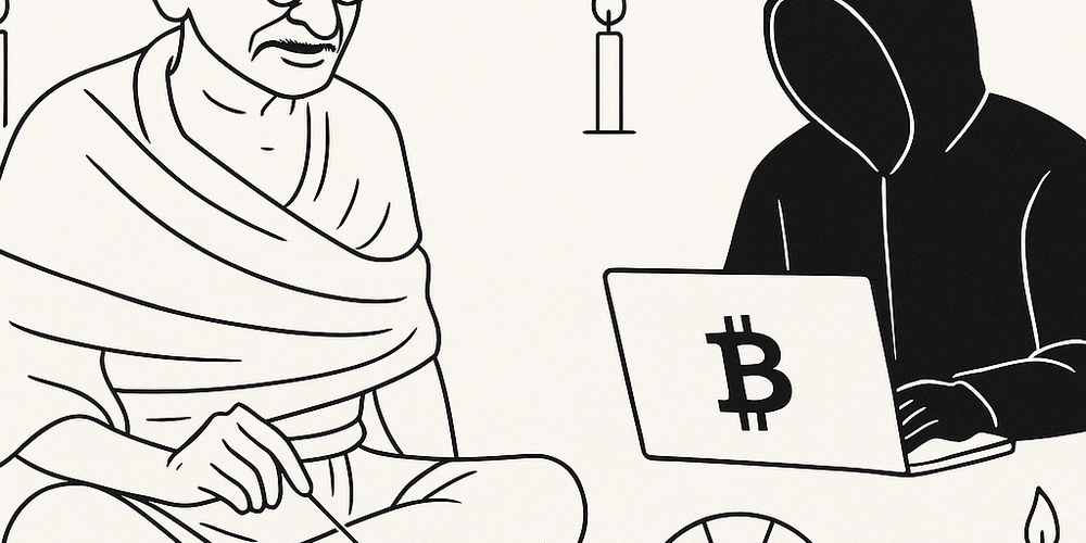 When Gandhi met Satoshi
