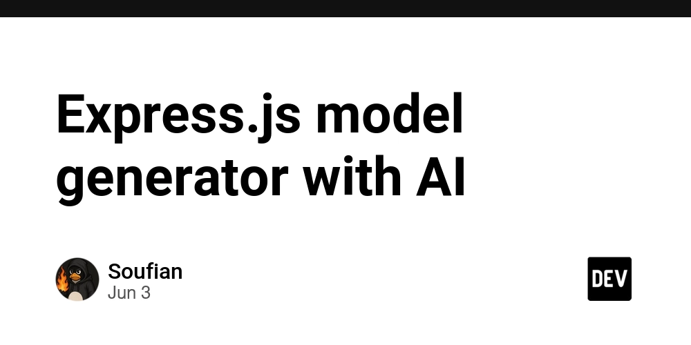 Express.js model generator with AI
