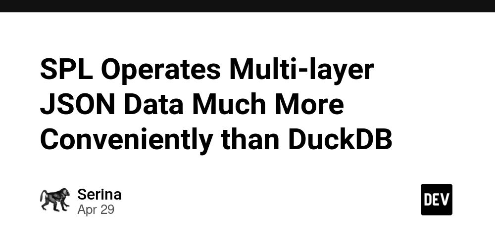 SPL Operates Multi-layer JSON Data Much More Conveniently than DuckDB