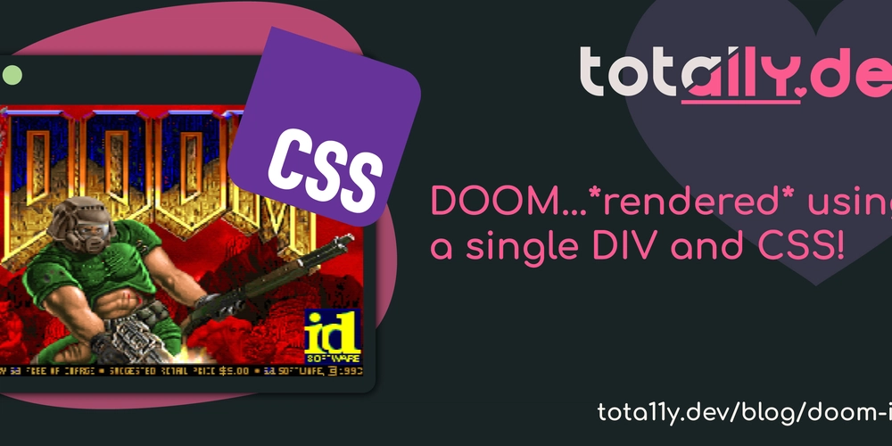 DOOM...*rendered* using a single DIV and CSS!