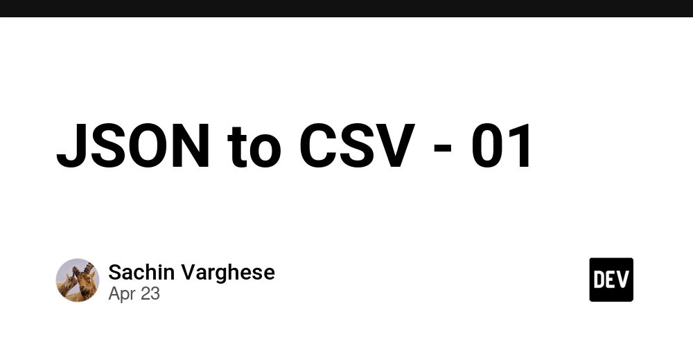 JSON to CSV - 01