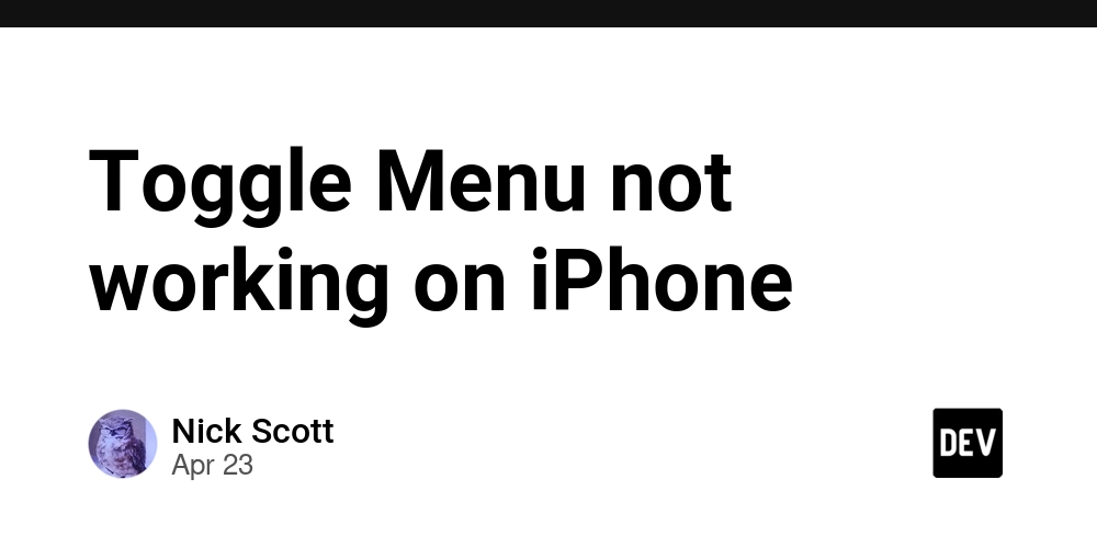 Toggle Menu not working on iPhone