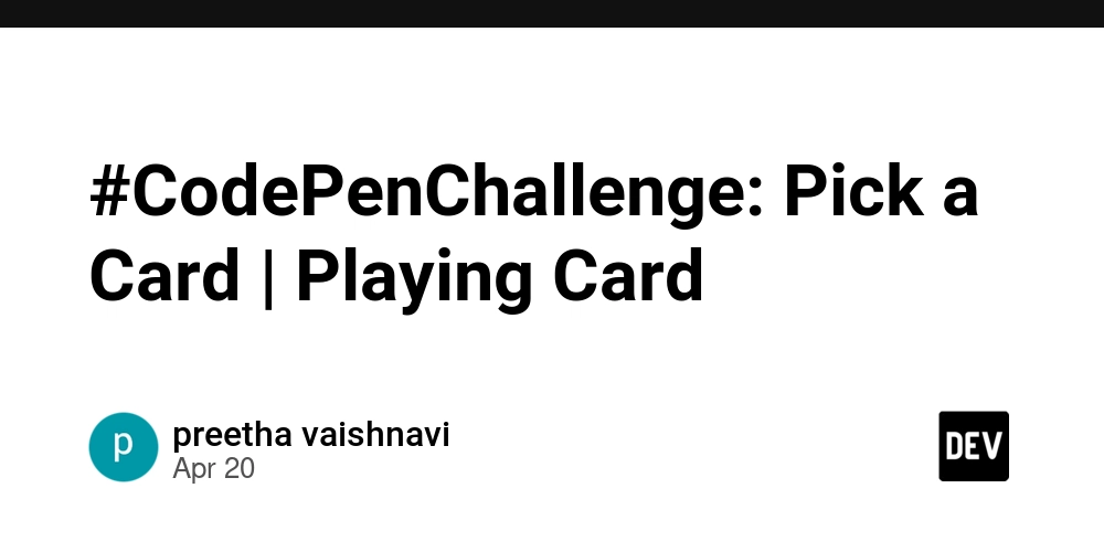 #CodePenChallenge: Pick a Card | Playing Card