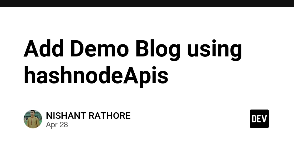 Add Demo Blog using hashnodeApis
