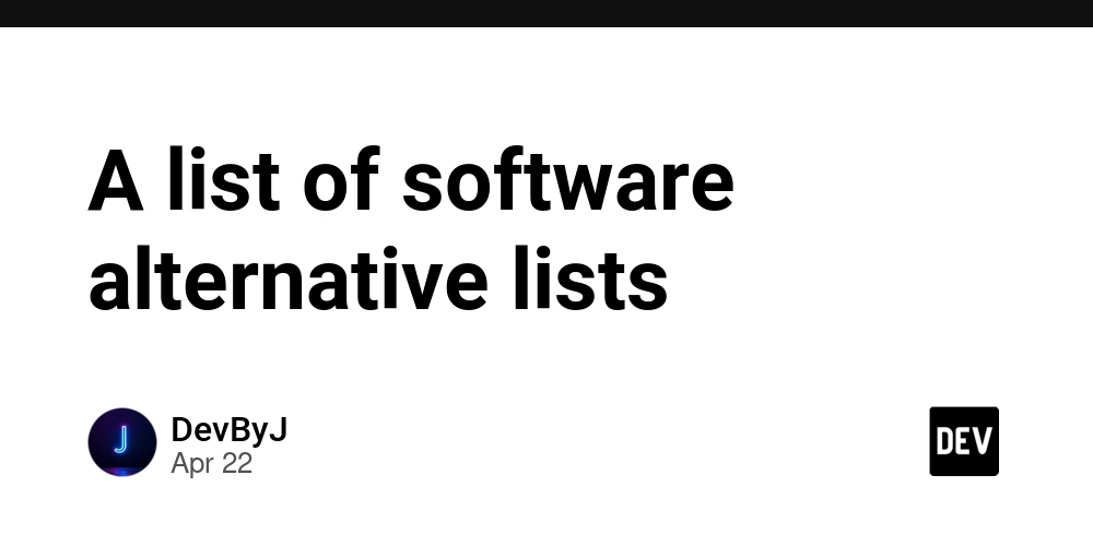 A list of software alternative lists