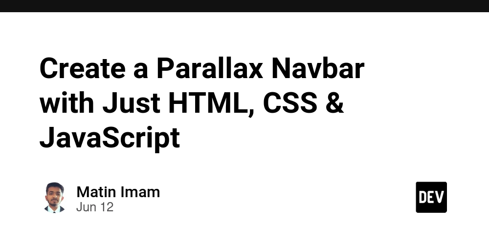 Create a Parallax Navbar with Just HTML, CSS & JavaScript
