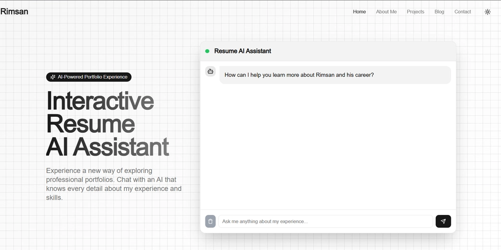 Building an Interactive Resume AI Assistant: Showcasing Your Portfolio with a Twist