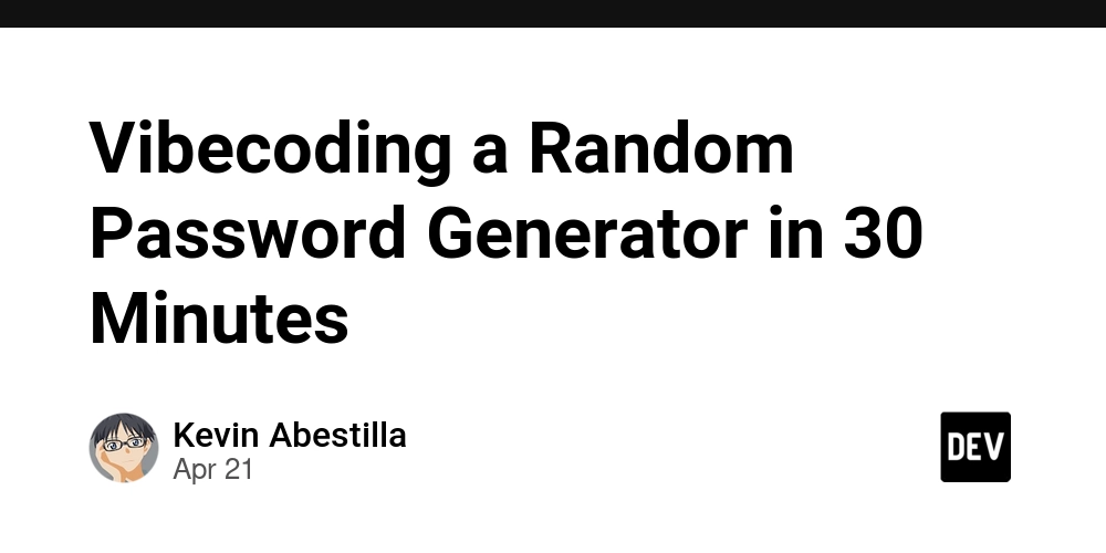 Vibecoding a Random Password Generator in 30 Minutes